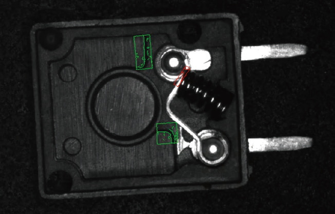 微動開關彈簧是否安裝到位檢測